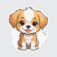 Cute Dog sticker icon