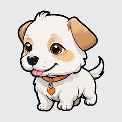 Fototapeta premium Cute Dog sticker icon