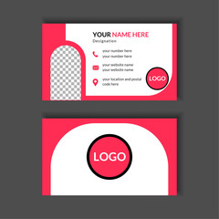 Double-sided creative business card template. Portrait and landscape orientation. Horizontal and vertical layout. Vector illustration