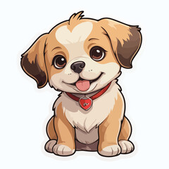 Dog sticker icon