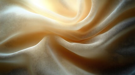 Draped Beige Fabric Texture Light and Shadow