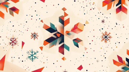 Obraz premium Geometric snowflakes