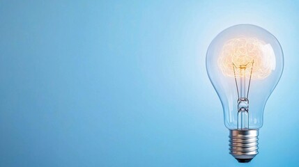 Creative light bulb innovation studio photograph bright environment close-up view conceptual inspiration