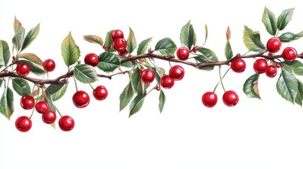 PNG Christmas garland christmas cherry plant.