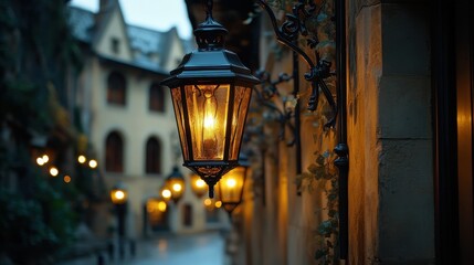 Lighting lantern architecture illuminated.