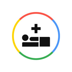 Obraz premium Hospital Bed Icon 