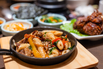 Korean stir fried rice cake dish