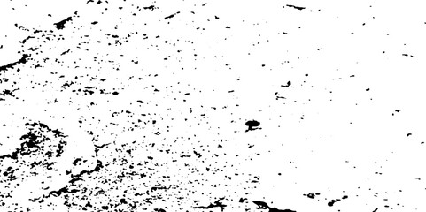 Distress urban overlay spotted concrete grain surface grainy noise rust wall grunge black splatter and white background. damaged chalk crack rough ink wall texture.