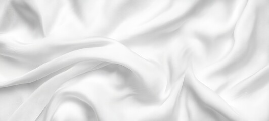 Obraz premium Soft wave texture in abstract white fabric.