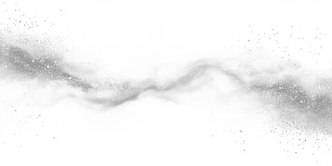 Silver shiny dust wave isolated on white background