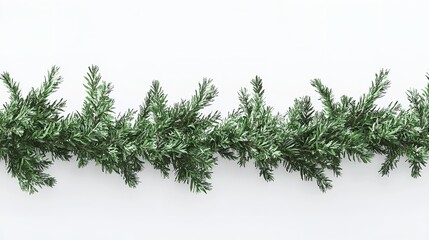 Obraz premium Christmas border design featuring lush fir branches