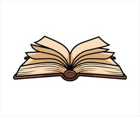 Open Book vector design, logo isolated on white background, vector illustration.