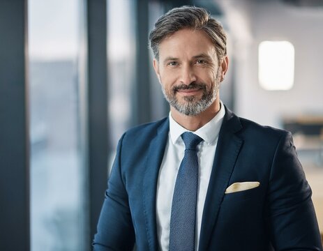 Biznesmen w garniturze