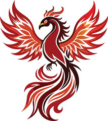 Elegant Tribal Phoenix Design.