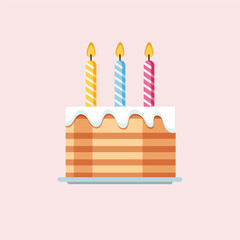 Delightful Birthday Cake with Colorful Candles