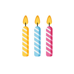 Colorful Birthday Candles for Celebrations