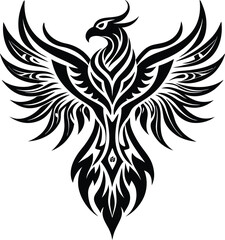 Fototapeta premium Elegant Tribal Phoenix Design.