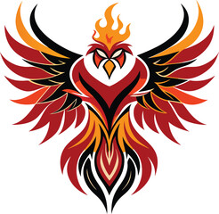 Elegant Tribal Phoenix Design.