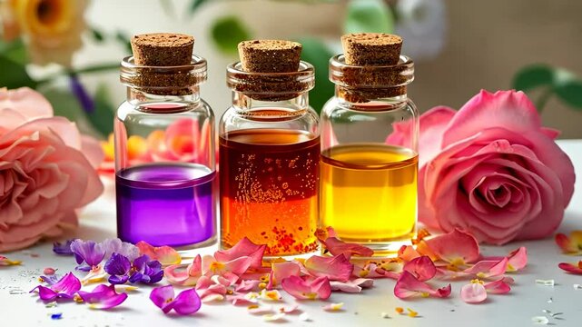 A calming visual emphasizing herbal textures and natural components, representing the balance and beauty of holistic care and traditional wellness practices.