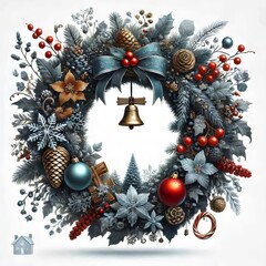 Christmas tree with decorations.