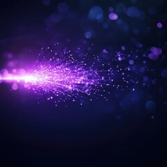 Illuminating fiber optics display digital space abstract art dark environment close-up view artistic vision