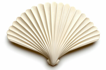 Elegant White Fan with Delicate Petals Capturing Timeless Beauty in Design and Aesthetics