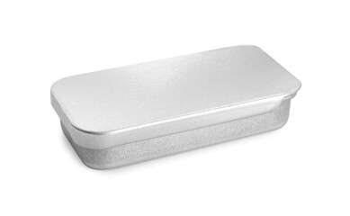 Natural solid perfume in container isolated on white