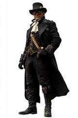 Man in black clothes