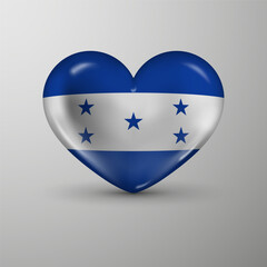 3d heart background with flag of Honduras. An element of impact for the use you want to make of it.
