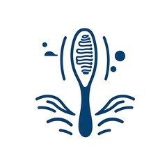 Abstract illustration of a stylized aquatic organism