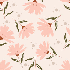 Vintage floral pattern. Cute flowers for design fabric, paper, wallpaper.