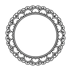 Elegant Oval Lace Frame with Intricate Filigree and Floral Detailing for Exquisite Invitations on white background
