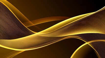 Golden Abstract Wave Design: A Stunning Modern Graphic