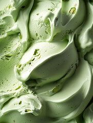 Fototapeta premium Close-Up of Creamy Green Pistachio Ice Cream Texture