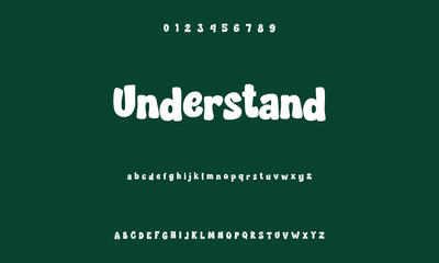 Playful cartoon Font, funky typeface for joyful brings life designs like children's artwork, birthday invitations, playful branding, and carnival typography.