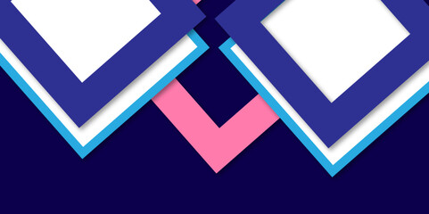 Abstract minimal geometric square colorful arrow line pattern concept futuristic geometric banner background. Use for banner, poster, texture vector   illustration.