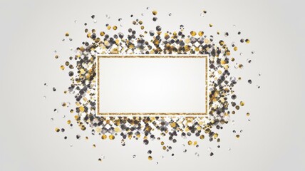 Modern Gold Black Celebration Frame Holiday Marketing