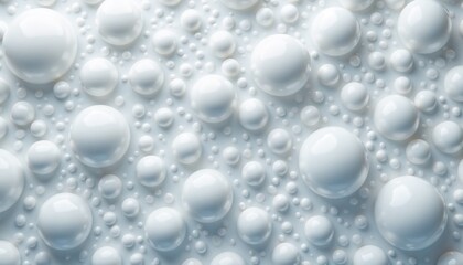 Abstract Pearly White Spherical Composition in Luminous Style