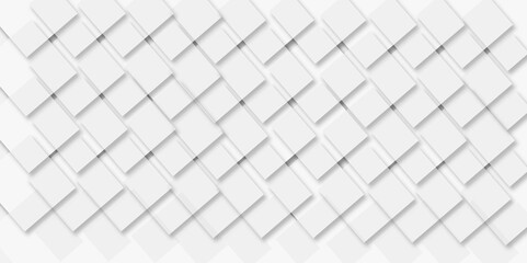 Abstract white and grey smooth light minimal geometric square tringle shape soft shadow background. design for perfect cover, banner, graphics template. vector illustration.