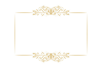 Luxury Gold Line Border Frame. Vector Illustration for Invitations and Elegant Design