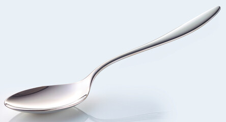 Loeffel Silber Chrom Metallisch, Besteck, Chromloeffel,