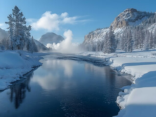 Yellowstone National Park. Winter.