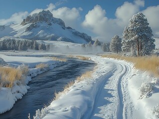 Yellowstone National Park. Winter.