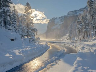 Yellowstone National Park. Winter.