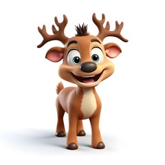 Obraz premium Cute 3D Reindeer Character