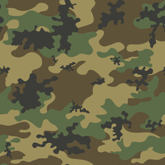 Fototapeta premium army seamless camouflage background, classic vector pattern, military design