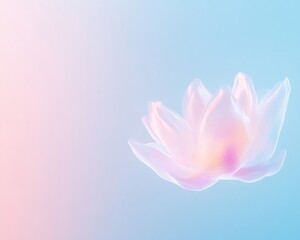 Fototapeta premium Abstract Lotus Symbol on Pastel Gradient Fusion of Tradition and Modernity