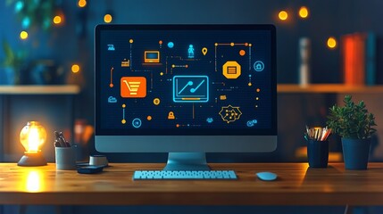 AI driven customer service tools enhancing user experience in a modern workspace