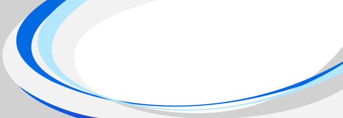 A dynamic abstract design with flowing blue waves on a white background, creating a sense of movement and energy.