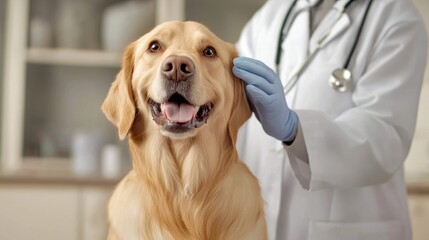 Veterinary care event dog receiving treatment at veterinary clinic compassionate environment close-up perspective